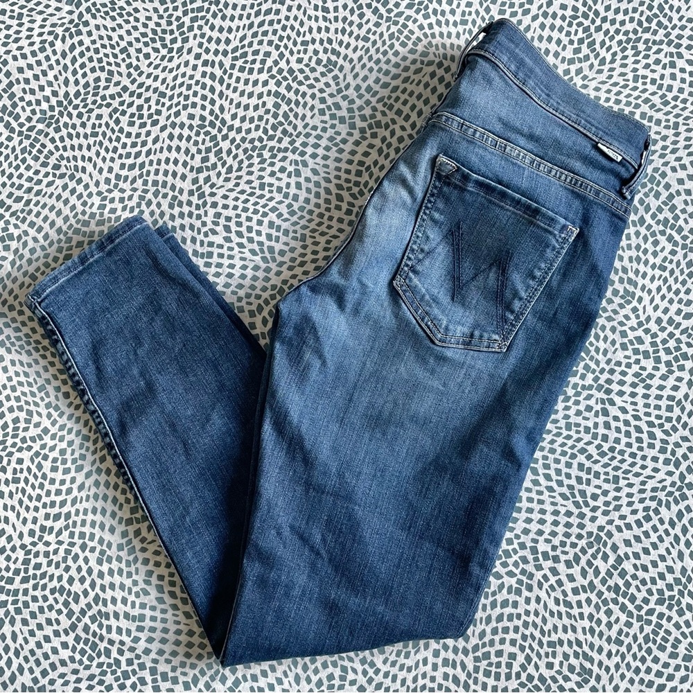 MOTHER Women’s The Muse Ankle Crop Jeans Medium Wash Blue Jean Sz 29 Denim